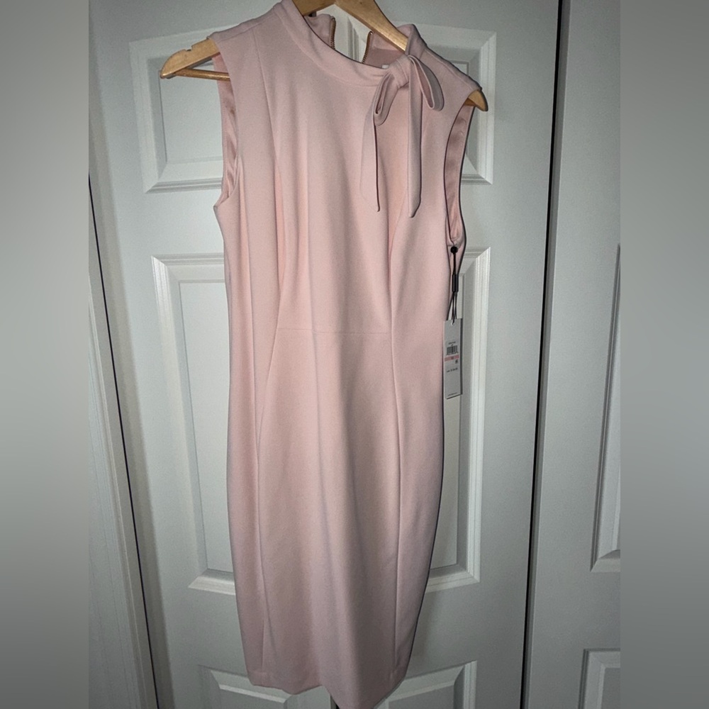 Calvin Klein Soft Pink Sheath Dress NWT size 10